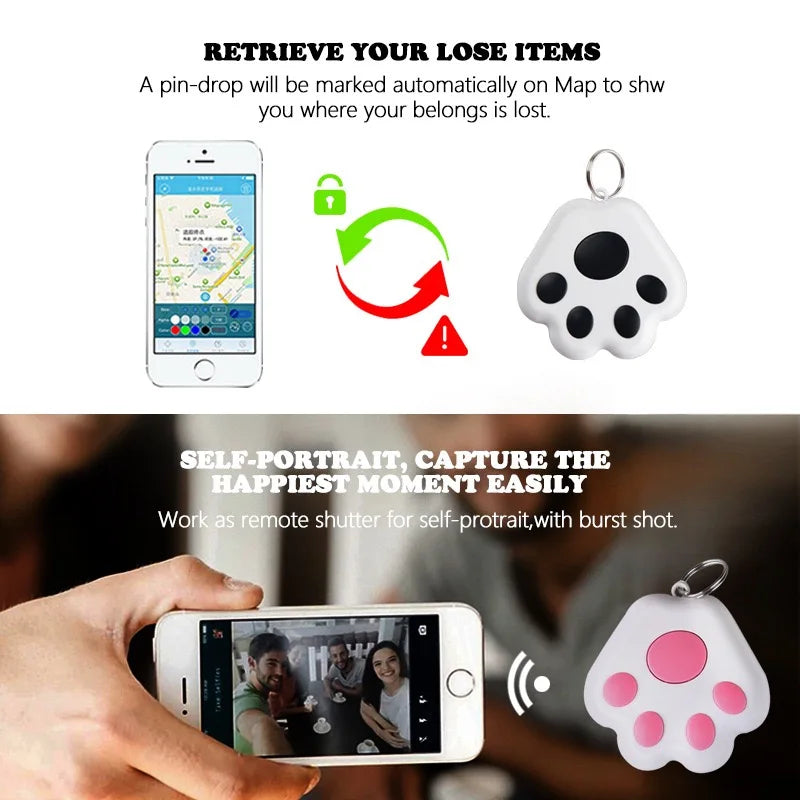 Mini Pet Anti-lost Smart GPS Tracker Key Kids Bag Finder Dog Cat Pet for IOS/ Android Locator Bluetooth Tracker Device Reminder