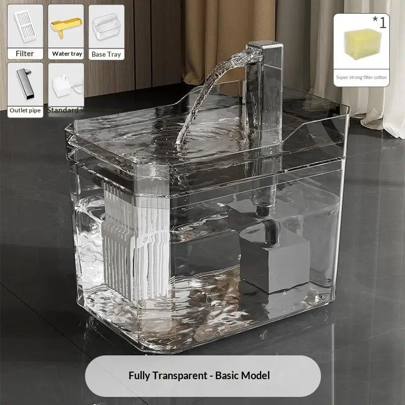 .1PC Automatic Pet Dog Cat Water Dispenser Fountain Pet Dog Cat Water Loop Mute Pump Smart Pet Bowl 1.5L