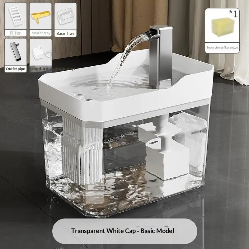 .1PC Automatic Pet Dog Cat Water Dispenser Fountain Pet Dog Cat Water Loop Mute Pump Smart Pet Bowl 1.5L