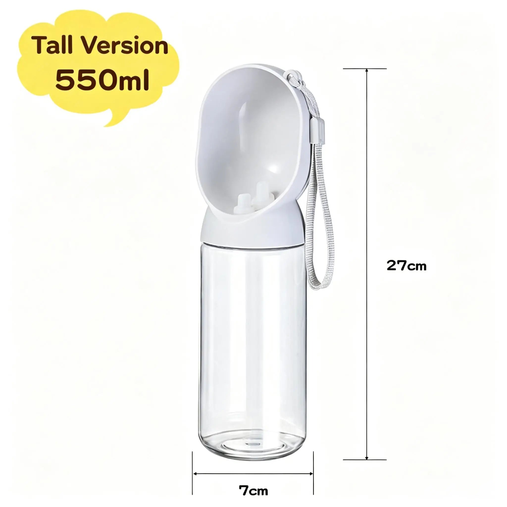 350ml/550ml Portable Pet Water Food Bowl All-in-One Feeding Bottle for Dogs/Cats Leak-Proof Lightweight Ideal for Camping Hiking