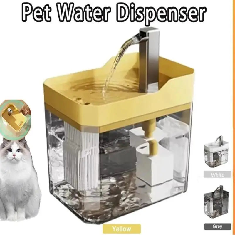 .1PC Automatic Pet Dog Cat Water Dispenser Fountain Pet Dog Cat Water Loop Mute Pump Smart Pet Bowl 1.5L