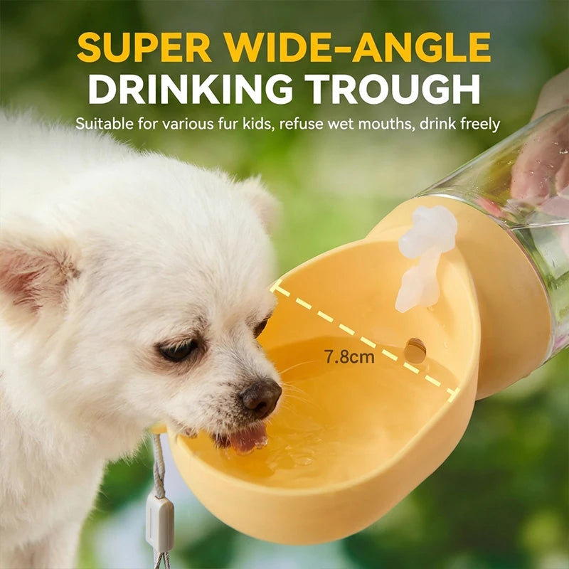 350ml/550ml Portable Pet Water Food Bowl All-in-One Feeding Bottle for Dogs/Cats Leak-Proof Lightweight Ideal for Camping Hiking