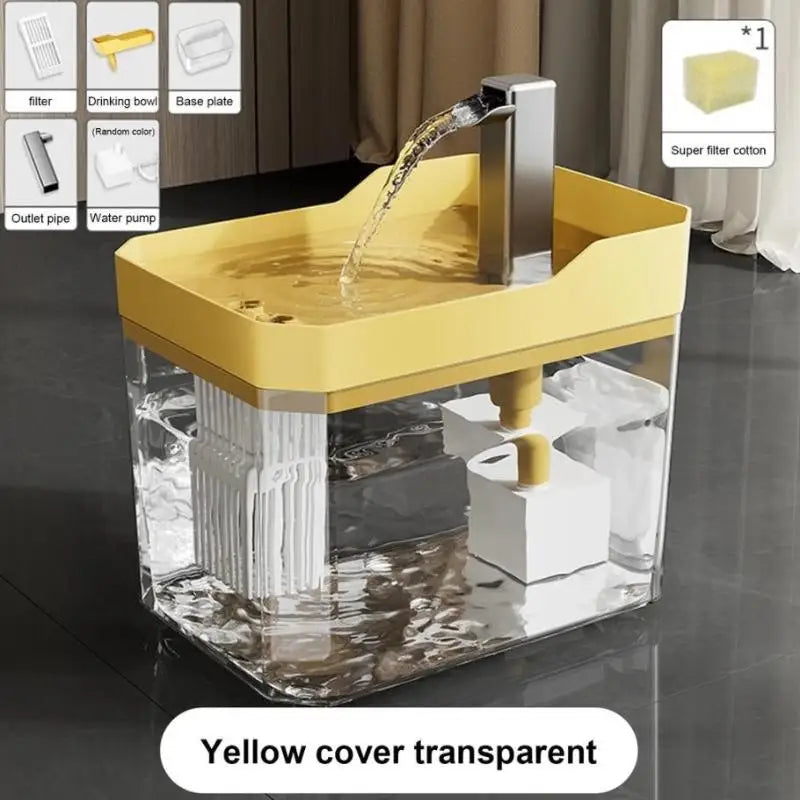 .1PC Automatic Pet Dog Cat Water Dispenser Fountain Pet Dog Cat Water Loop Mute Pump Smart Pet Bowl 1.5L