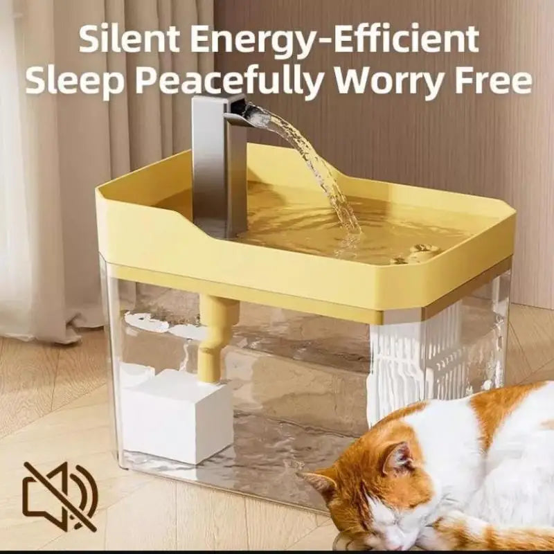 .1PC Automatic Pet Dog Cat Water Dispenser Fountain Pet Dog Cat Water Loop Mute Pump Smart Pet Bowl 1.5L