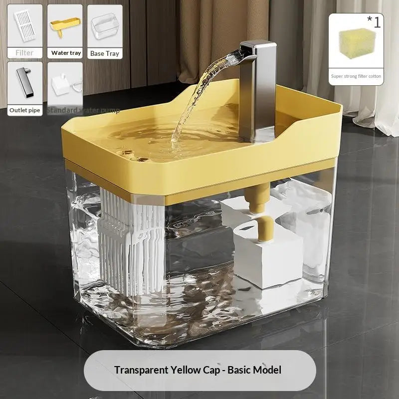 .1PC Automatic Pet Dog Cat Water Dispenser Fountain Pet Dog Cat Water Loop Mute Pump Smart Pet Bowl 1.5L